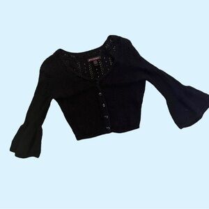 Y2K - Betsey johnson cropped cardigan with bell sleeve size - S
